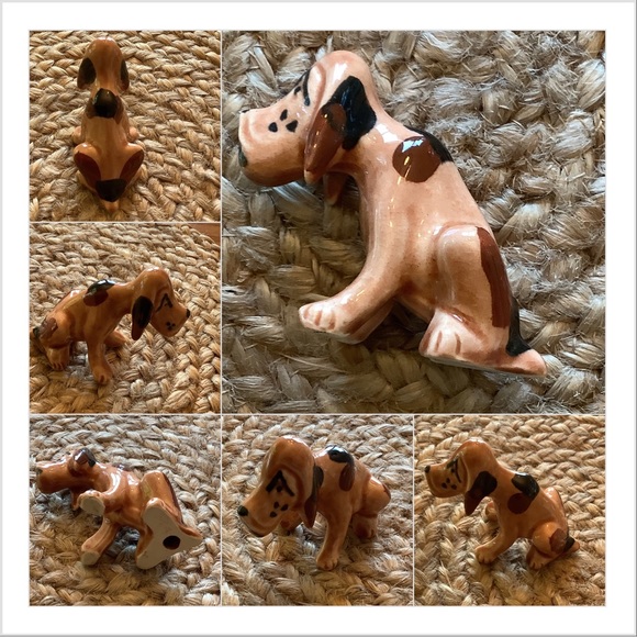 Grindley Tricolor hound? Rio Hondo California Pottery Dogs x3 VTG Dog collection - Picture 12 of 16